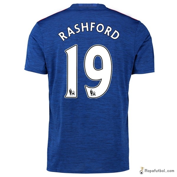 Camiseta Manchester United Replica Segunda Ropa Rashford 2016/17 Azul